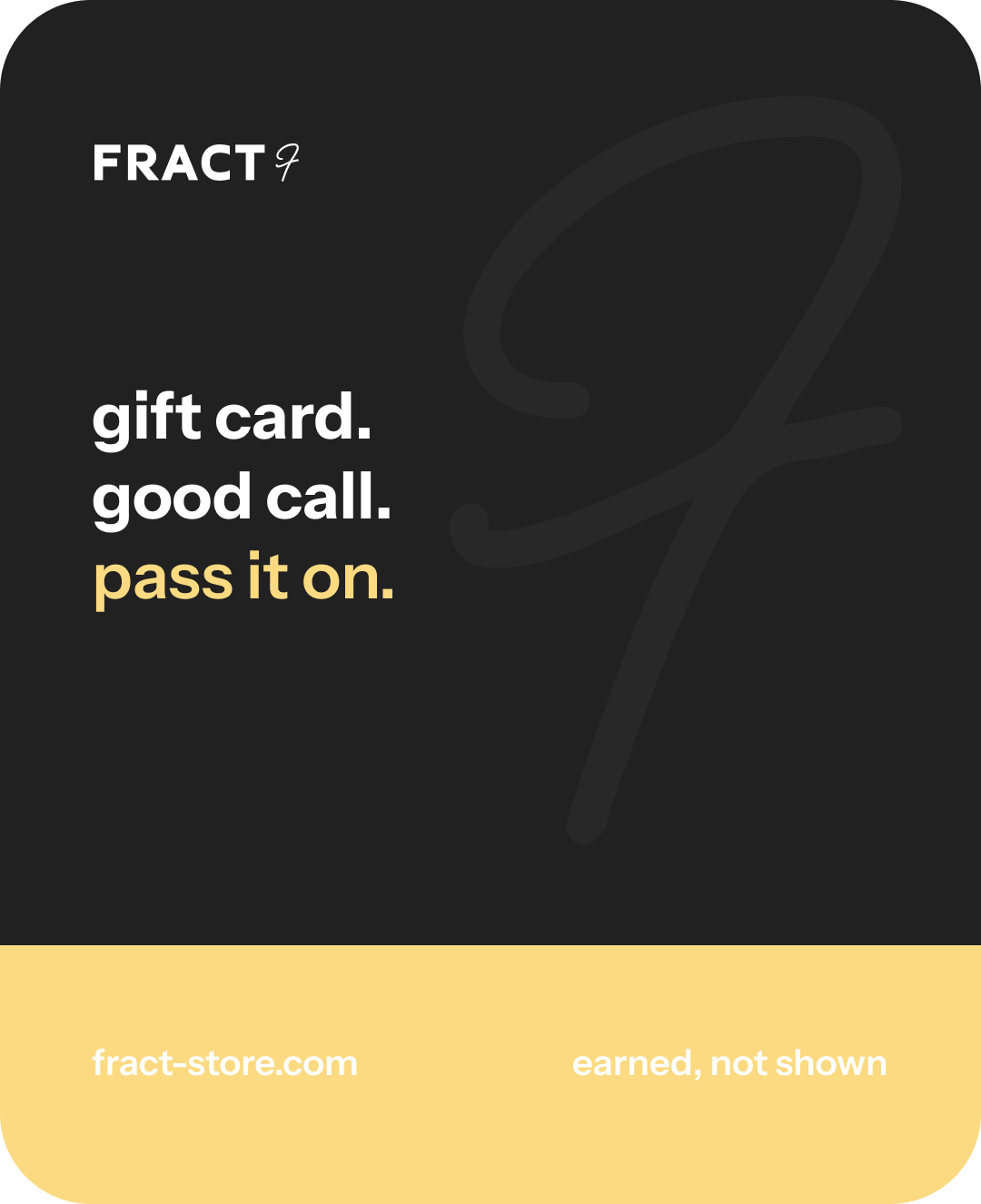 Fract cadeaubon